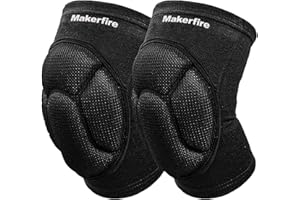 Makerfire Protective Knee Pads Knee Protector Thick Sponge Anti-Slip Collision Avoidance Knee Sleeve-1 Pair(L)