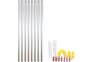 KIAM POWER PRODUCTS Equip2clean Gutter Cleaner Aluminium Cleaning Pole Kit, Lightweight Modular System Designed for Use with Gutter Vacuum Equipment for Wet and Dry Elevated Exterior Cleaning Tasks, 32ft