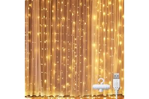 Kimuwote 200 LED-ljusgardin 2 m x 2 m USB vattentålig för utomhusbruk, interiör, fönsterdekoration, jul, bröllop, födelsedag