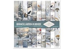 ITD Collection - Papier Scrapbooking - Ensemble complet pour loisirs manuels - Feuilles Décoratif pour Loisirs Créatifs Collage DIY Albums Photos 10 feuilles + 1 - Botanical Garden in Winter - SLS087