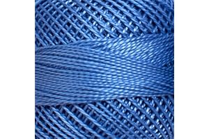 Luca-S Fil à broder en coton perlé de qualité supérieure, taille 8, 100 % coton égyptien, fil à broder, certifié Oeko Tex, 10 g par pelote, couleur 146