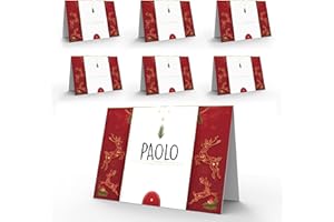 KAÏDENSÏ Segnaposto Natalizio Elegante - 40 Segna Posto Natale e Capodanno per Tavolo Originale - Segnaposti Tavola Natalizi Originali