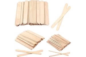 JANYUN Holzspatel Waxing, 200 Stück Augenbrauen Holzspatel Waxing Applikator Kleine Holzstäbchen für Haarentfernung oder Holz Handwerk