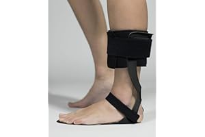 Medicalab Orthèses de Cheville et de Pied - AFO Attelle de pied tombant | Stabilisateur de cheville réglable et support de pied tombant | Aide à traiter le pied valgus (L (43-45), GAUCHE)