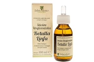 ERBECEDARIO Linfa di betulla Gemmoderivato Drenante Forte Sgonfia e Depura, Diuretico naturale contro la comparsa degli Inestetismi della Cellulite e Ritenzione Idrica, Depurativo Fegato e Reni - 1 Flacone 100ml