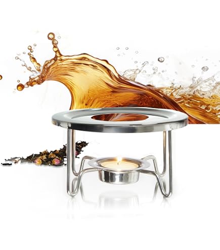 Chauffe-théière En Céramique Juwaacoo - Avec Bougie Chauffante, Base Isolante, Pour Garder Thé/café Chaud