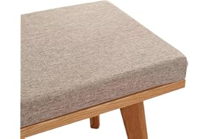 VEAI Versatile Indoor/Outdoor Bench Cushion – 120cm/150cm/100cm/90cm x 40cm/35cm/30cm – Non-Slip Seat Pad for Bay Windows, Garden Patio, Long Chairs, Swings & Porch Furniture(Beige,90x30x3cm)