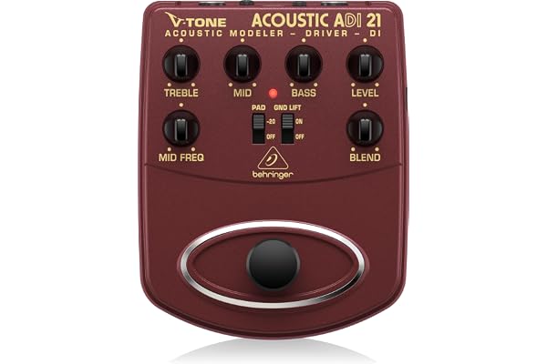Behringer ADI21 Préampli Acoustique à Modélisation pour Enregistrement Direct/Boîte de Direct Passive DI