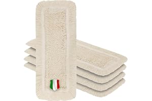 Okaei 5 pezzi di fodera per tergipavimenti (40 CM) - Fodera per tergipavimenti con proprietà di scorrimento ottimali per un lavoro ergonomico - Beige
