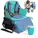 6D20 Portable Baby High Chair with 5-Point Harness and Learning Cup &ndash; Booster Chair for Children 6 to 36 Months