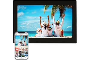 Cornice digitale DENVER PFF-1015BLACK con Wi-Fi. 10.1 Pollici. Timer. Software fotografico per inviare foto dall'applicazione mobile al fotogramma. Risoluzione: 800x1280