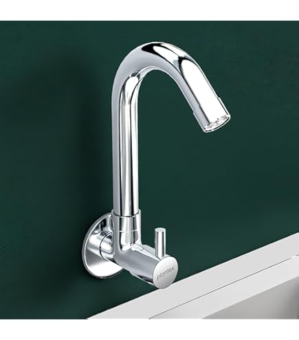 Essco Sink Cock with Swinging Spout (Wall Mounted Model) with Wall