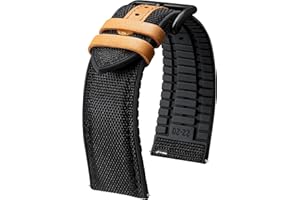 BINLUN Correas de Reloj de Nailon Silicona 18mm 19mm 20mm 21mm 22mm Correa Reloj Lona Caucho de Liberación Rápida Correa de Repuesto para Hombres y Mujeres 9 Colores Plateado/Negro Hebilla