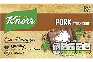 Knorr Cubes de bouillon de porc sans gluten pour ajouter une saveur de porc riche à vos plats 8 x 10 g