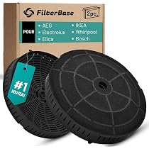 Filtres à Charbon FilterBase Pour Hotte - Compatible AEG, Electrolux, Bosch, Siemens
