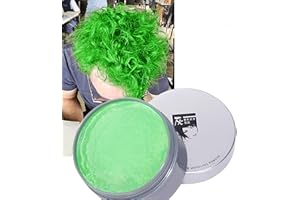 HTRUIYATY Cera para el cabello unisex cera pelo natural temporal se puede lavar una vez Aplicar a fiesta Cosplay Halloween-verde