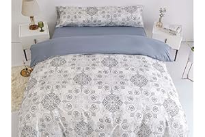 BESCH Edredón Estampada para Invierno Nórdico de Microfibra 180x240cm + 1 Funda de Cojin 50x70cm - Edredónes Suave, Cálido, Gruesa