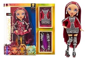 Rainbow High - MILA BERRYMORE - Bordowo-czerwona lalka z 2 strojami i akcesoriami - Dla dzieci w wieku 6-12 lat i kolekcjonerów
