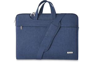 Voova 17 17,3 cala torba na laptopa, torba na laptopa, torba z paskiem na ramię, wodoszczelna torba na ramię, torba na notebooka laptop do Pavilion 17 Precision, Inspiron 17, dla mężczyzn/kobiet, niebieska