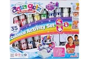 Simba 106322499 - Aqua Gelz Mega Set, set artigianale, creativo, 13 flaconi di gel colorato, 30 ml ciascuno, 16 forme, 6 x additivo acquoso, a partire da 8 anni