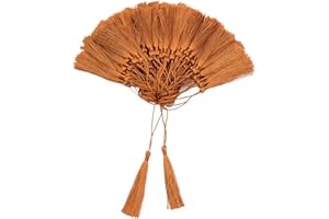 VAPKER - 100 nappine, fatte a mano, in morbida simil seta, 13 cm, con fili, utilizzabili come segnalibri, con passante da 5 cm, per la realizzazione di gioielli,fai da te e segnalibri, colore: bronzo