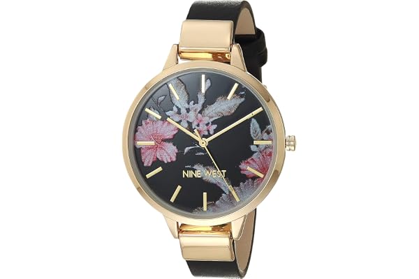 Nine West damklocka med blommig urtavla