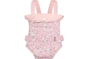 GAGAKU Porte-poupée pour Enfants en Peluche avec Sangles réglables pour poupée - Rose (Fleurs de Poire)