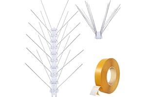 SMARTPEAS 12X Dissuasori Per Piccioni -Anti Piccioni 3M - Dissuasore Piccioni Per Recinzioni, Tetti & Antenne Tv +Nastro Adesivo