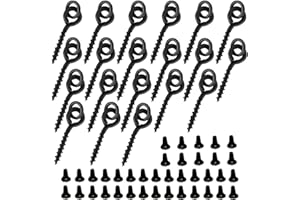 WENXIAW Gancio Boilies Vite Viti Esche da Pesca Set Carpa Completo 20 Pezzi Screw Bait con 40 Pezzi di Fermi Gancio Gancio Ferma Carpe per la Pesca per Ami da Esca, Ami da Pesca, Nero