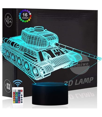 KALANKA-Créatif 3D Réservoir Nuit Lampe 16 Couleurs ... - Rakuten