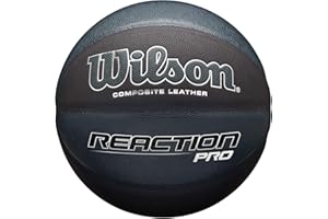 Wilson REACTION PRO SHADOW koszykówka, skóra mieszana, rozmiar: 7, do użytku wewnątrz i na zewnątrz, czarna, WTB10135XB07