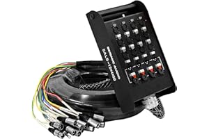 Seismic Audio - SALS-12x4x50-12 Channel 50' Pro Stage XLR Snake Cable (XLR & 1/4" TRS Returns) for Recording, Stage, Studio use