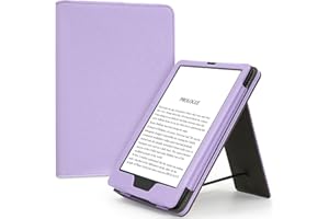 XIFLLIFE Slim Case for 7"/6.8" Kindle Paperwhite with Hand Strap(12th/11th Generation 2024/2021) and Kindle Colorsoft Signature Edition,Stand Cover and Card Slot,Premium PU Sleeve with Auto Wake/Sleep,Purple