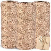 Nastro Di Juta Naturale 50mm X 20 Metri (2 Rotoli Da 10 M) - Spago Vintage Per Confezioni Regalo, Bomboniere Matrimonio, Decorazioni Rustiche E Artigianato Fai Da Te