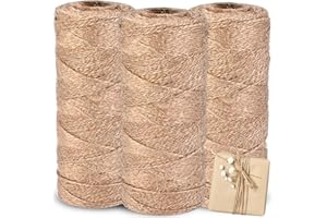 ‎CIEEX Cieex 300M Jute-Schnur, Natürliche Braun Juteschnur, 1.5mm Jute-Kordel für DIY Handwerk Bastelschnur Dekokordel Paketschnur Naturfaser Verpackung Bindegarn