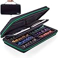 SIQUK Dice Storage Case Dice Organiser Holder Removable Slotted Tray with Handle for Dungeons & Dragons and Other RPG Table Games, Holds Up to 8 Sets of Dice, Green