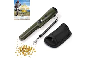 Dinfu Detector de Metales Portátil para Exterior Impermeable Mano Pinpointer Alta Precisión Sensibilidad Metal detectors Verde