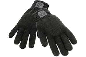 AS Roma IMMA ASR LEATHER PATCH KNITTED GLOVES - BLACK