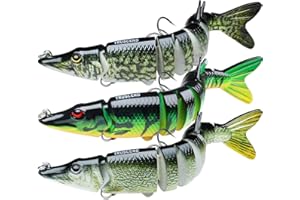 TRUSCEND Leurres de Pêche pour Eau Douce et Eau Salée, Swimbait Réaliste pour Bar, Truite, Crapet, Leurre de Pêche à L'achigan à Enfoncement Lent, Cadeaux de Pêche Incroyables pour Hommes