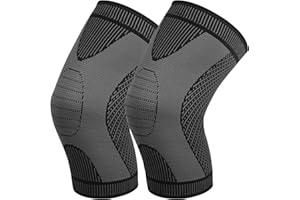 Yasdyri Kniestütze Sport Kniebandage Arthrose für Männer Damen 2 Stück für Meniskusriss, Arthritis, ACL, Sport, Fitness (Schwarz, M)