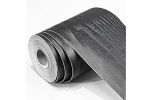 WADILE Black Wood Grain Wallpaper Border Removable Waterproof, Peel and Stick Wall Paper Border Decor Self Adhesive, Kitchen Bathroom Mirror Frame Sticker