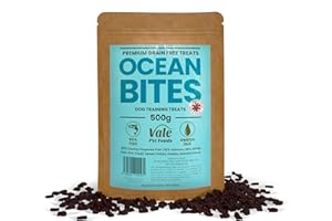 Vale Pet Foods Natural Dog Treats 500g - 100% Grain Free Healthy Hypoallergenic Dog Training Treats - Salmon, Fish & Omega Dog Chews for Puppy, Adult & Senior