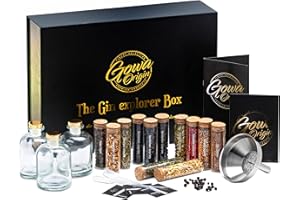 GOWA ORIGIN® Premium Gin Baukasten | Das Original, Made in Austria | Gin Set + 140-seitige Gin Bibel [E-Book] | Das #1 Gin Geschenkset! Gin selber machen Set
