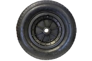 KetoPlastics 16" (4.80/4.00-8) Pneumatic Wheelbarrow Wheel (BLACK) Launching Trolley