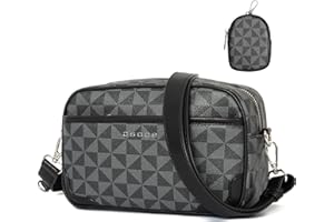 OSOCE Herren Umhängetasche Leder Klein Männer PU Tasche Messenger Bags Schultertasche Brusttasche Gürteltasche Umhängetasche für Herren mit Sport wasserdicht