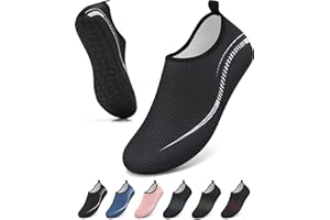 gitzing Water Beach Swim Shoes Women Quick Dry Sea Shoes Men Breathable Aqua Lightweight Barefoot for Surfing Running Driving Pool Yoga, 3-12.5 UK