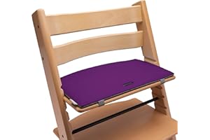 MAHONA Cuscino per seggiolone compatibile con Stokke Tripp Trapp (violagrigio), cuscino per sedia, cuscino per sedia, cuscino in feltro, accessorio per sedia per bambini, seggiolone per scale in legno,