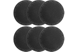 CKANDAY 6 pezzi portabicchieri inserto sottobicchieri, diametro 2,75 pollici, universale per veicoli, viaggio auto, antiscivolo, in silicone, portabicchieri per bevande e sottobicchieri, accessori