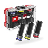 Orijinal Einhell M-CASE 3 Par&ccedil;a Mekanik Darbeli Lokma Seti (&Oslash; 17/19 / 21 mm, 80 mm Uzunluk, Manganez Fosfatlı CrMo &Ccedil;elik, 1/2