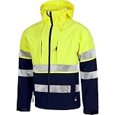 WORKTEAM Softshell Jacket High Visibility Repellent to Aguna Short Winds and Thermal, Unisex